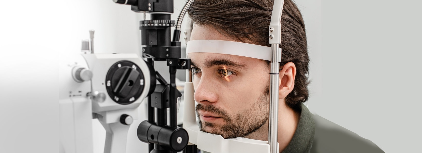 young man during eye exam in New Holland